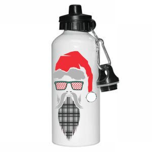 Hipster Santa Claus Aluminum Water Bottle