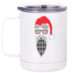 Hipster Santa Claus 12 oz Stainless Steel Tumbler Cup