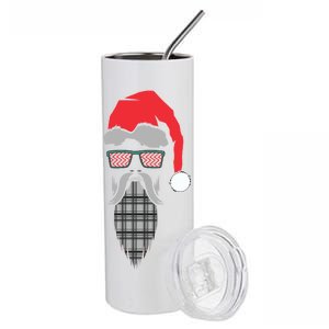 Hipster Santa Claus Stainless Steel Tumbler