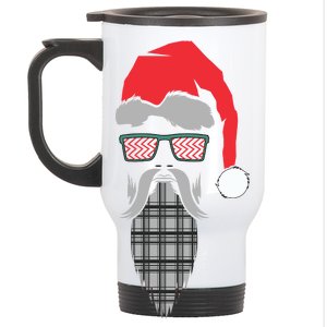 Hipster Santa Claus Stainless Steel Travel Mug