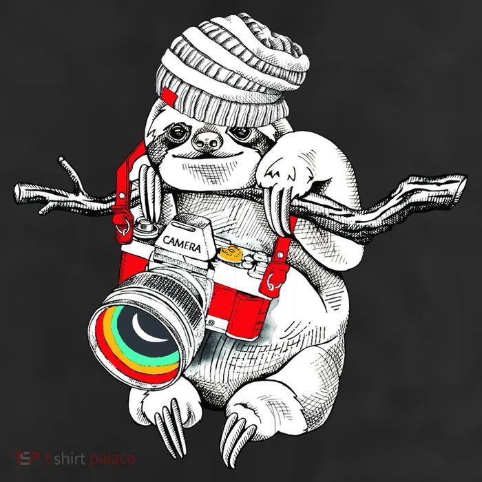 Hipster Sloth With Retro Camera Adult Drive Performance Visor