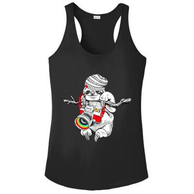 Hipster Sloth With Retro Camera Ladies PosiCharge Competitor Racerback Tank