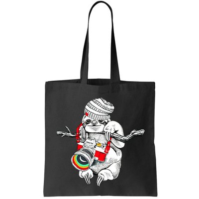 Hipster Sloth With Retro Camera Bag