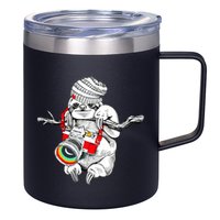 Hipster Sloth With Retro Camera 12oz Stainless Steel Coffee Mug