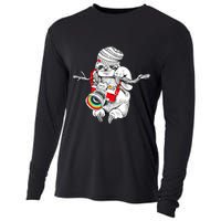 Hipster Sloth With Retro Camera Cooling Performance Long Sleeve Crew