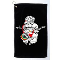 Hipster Sloth With Retro Camera Golf Towel
