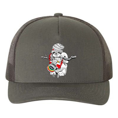 Hipster Sloth With Retro Camera Yupoong Adult 5-Panel Trucker Hat