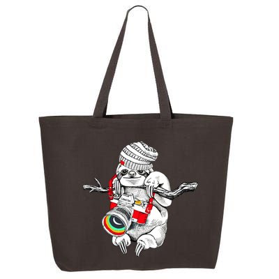 Hipster Sloth With Retro Camera 25L Jumbo Tote