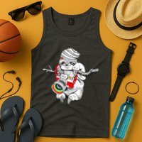 Hipster Sloth With Retro Camera Tank Top
