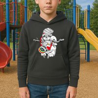 Hipster Sloth With Retro Camera Kids Hoodie