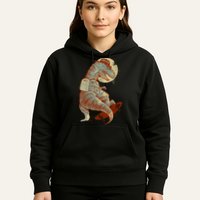 Hipster T-Rex Skateboarding Hoodie