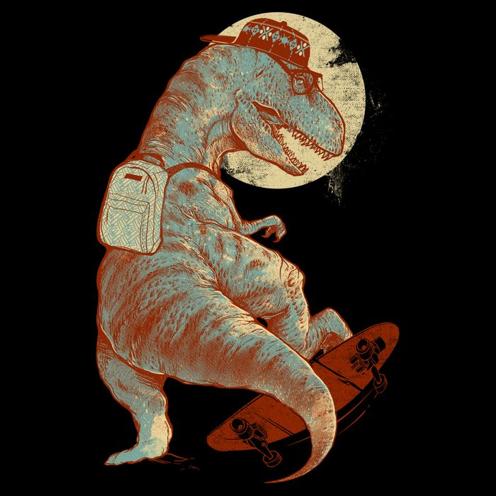Hipster T-Rex Skateboarding Apron