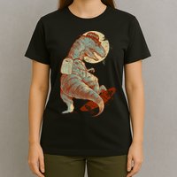 Hipster T-Rex Skateboarding T-Shirt