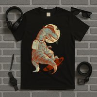 Hipster T-Rex Skateboarding T-Shirt