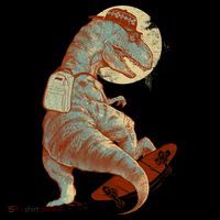 Hipster T-Rex Skateboarding Tall T-Shirt