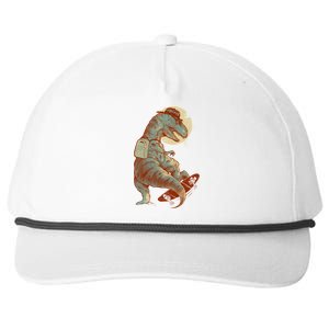 Hipster T-Rex Skateboarding Snapback Five-Panel Rope Hat