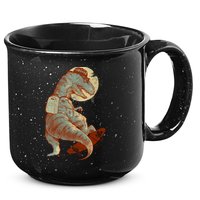 Hipster T-Rex Skateboarding 15oz Campfire Ceramic Mug