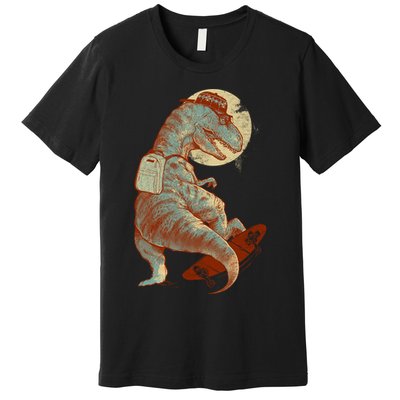 Hipster T-Rex Skateboarding Premium T-Shirt