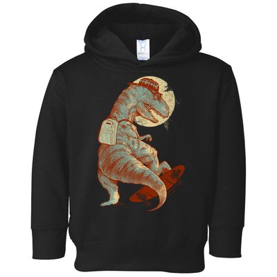 Hipster T-Rex Skateboarding Toddler Hoodie