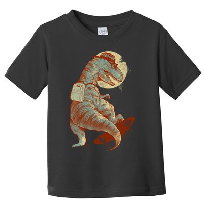 Hipster T-Rex Skateboarding Toddler T-Shirt