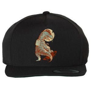 Hipster T-Rex Skateboarding Wool Snapback Cap