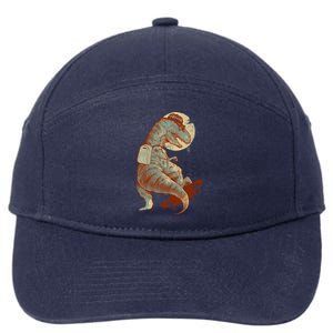 Hipster T-Rex Skateboarding 7-Panel Snapback Hat