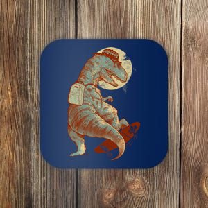 Hipster T-Rex Skateboarding Coaster