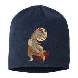 Hipster T-Rex Skateboarding Sustainable Beanie