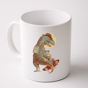 Hipster T-Rex Skateboarding Coffee Mug