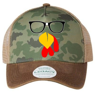 Hipster Turkey Nerd Glasses Thanksgiving Legacy Tie Dye Trucker Hat