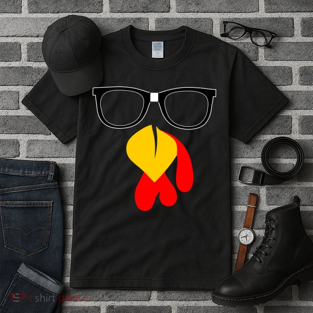 Hipster Turkey Nerd Glasses Thanksgiving Tall T-Shirt