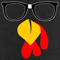 Hipster Turkey Nerd Glasses Thanksgiving Adult Drive Performance Visor