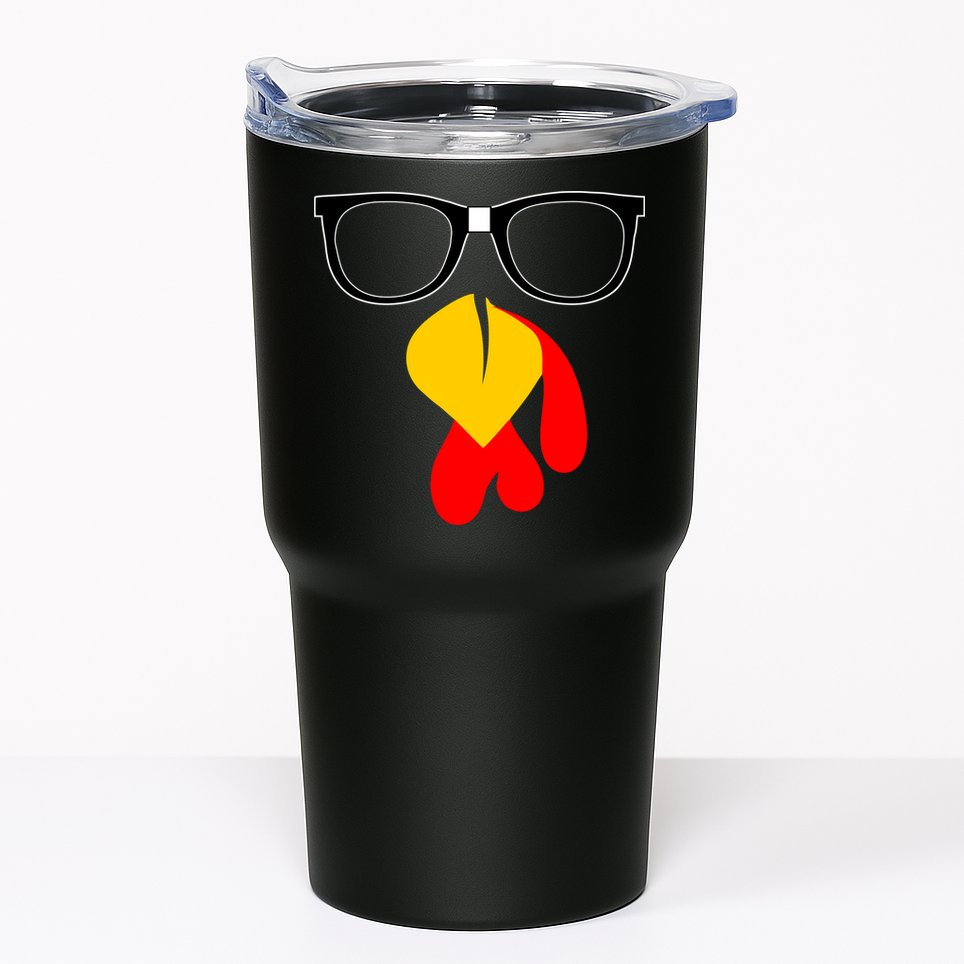 Hipster Turkey Nerd Glasses Thanksgiving Tumbler