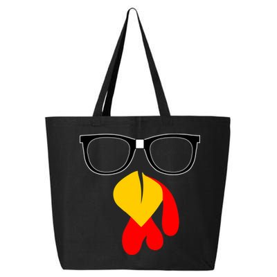 Hipster Turkey Nerd Glasses Thanksgiving 25L Jumbo Tote