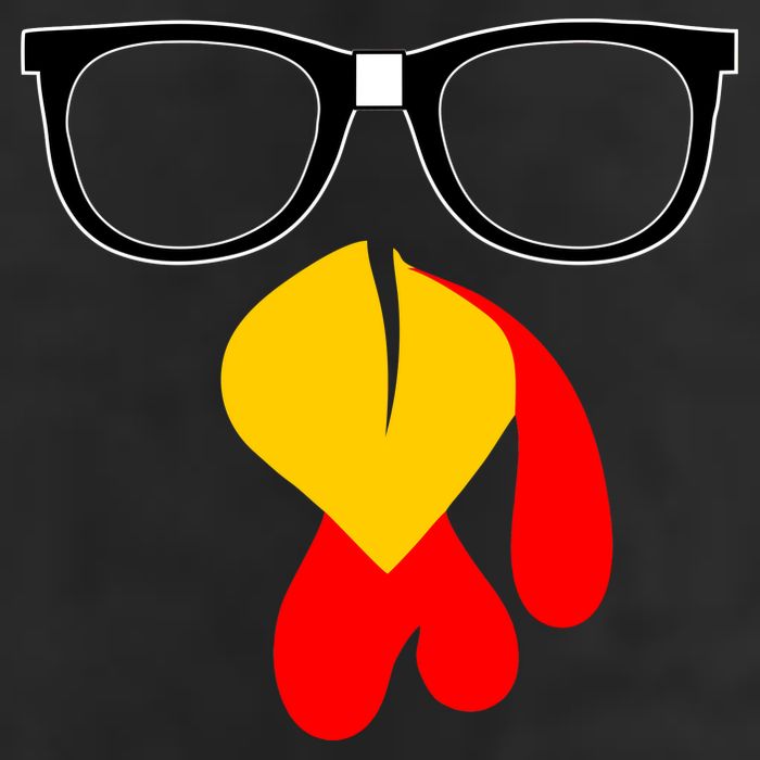 Hipster Turkey Nerd Glasses Thanksgiving Hat