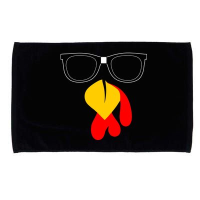 Hipster Turkey Nerd Glasses Thanksgiving Microfiber Hand Towel