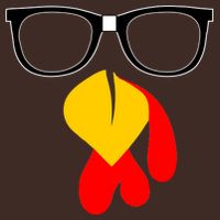 Hipster Turkey Nerd Glasses Thanksgiving Cooling Performance Crew T-Shirt