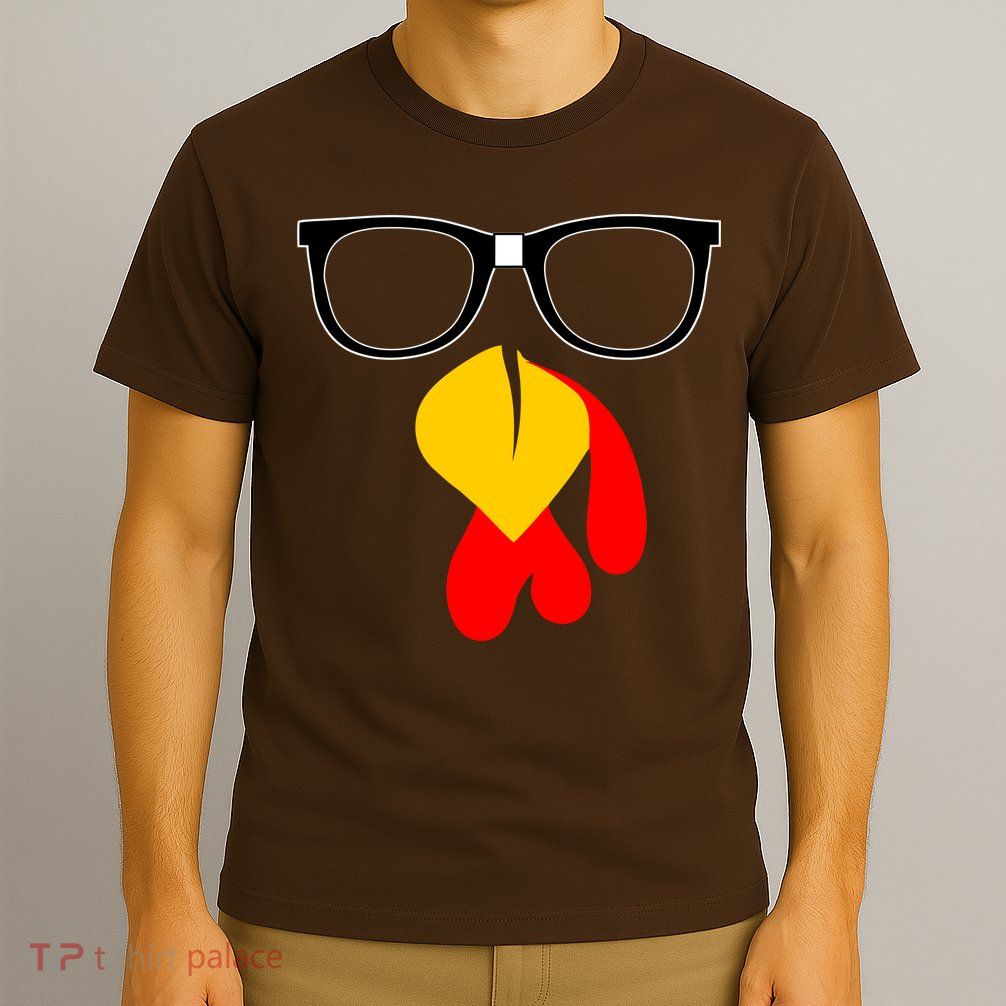 Hipster Turkey Nerd Glasses Thanksgiving T-Shirt