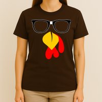Hipster Turkey Nerd Glasses Thanksgiving T-Shirt