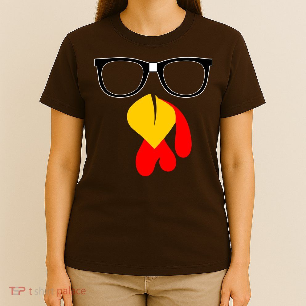 Hipster Turkey Nerd Glasses Thanksgiving T-Shirt