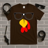 Hipster Turkey Nerd Glasses Thanksgiving T-Shirt