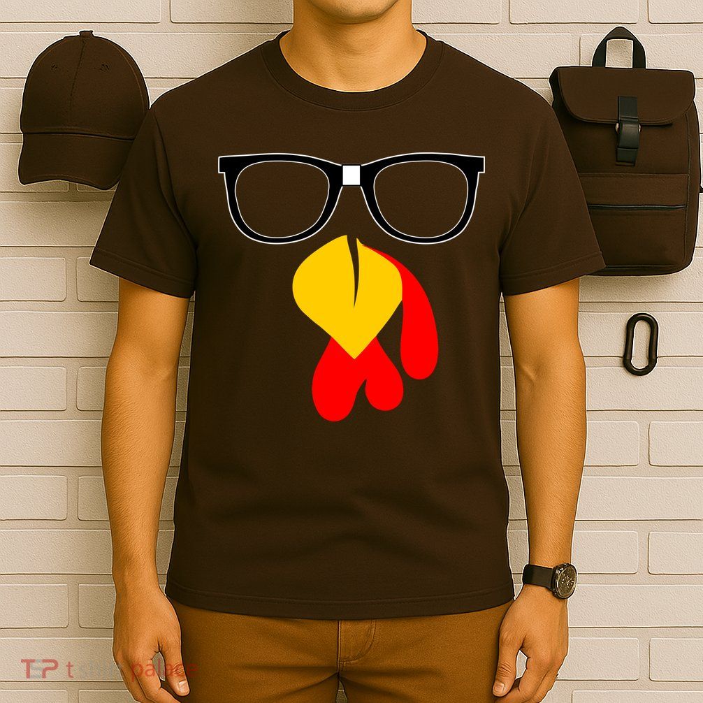 Hipster Turkey Nerd Glasses Thanksgiving T-Shirt