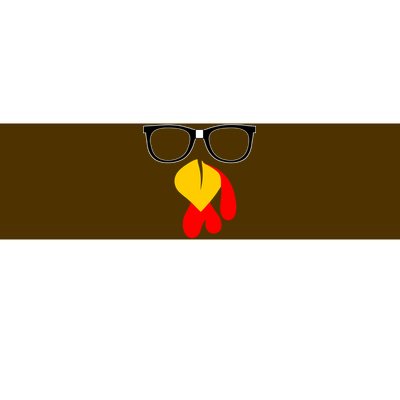 Hipster Turkey Nerd Glasses Thanksgiving Bumper Sticker