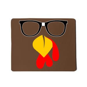 Hipster Turkey Nerd Glasses Thanksgiving Mousepad