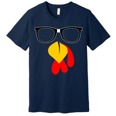 Hipster Turkey Nerd Glasses Thanksgiving Premium T-Shirt