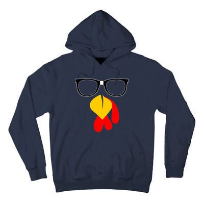 Hipster Turkey Nerd Glasses Thanksgiving Tall Hoodie