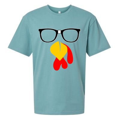 Hipster Turkey Nerd Glasses Thanksgiving Sueded Cloud Jersey T-Shirt