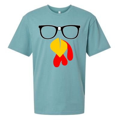 Hipster Turkey Nerd Glasses Thanksgiving Sueded Cloud Jersey T-Shirt