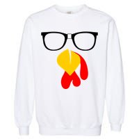 Hipster Turkey Nerd Glasses Thanksgiving Garment-Dyed Sweatshirt