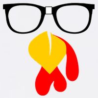 Hipster Turkey Nerd Glasses Thanksgiving Garment-Dyed Sweatshirt